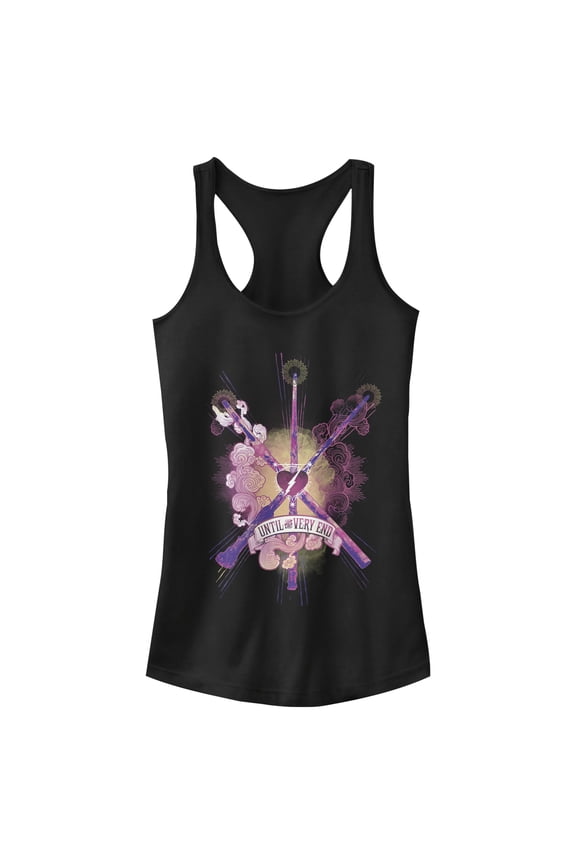 Junior's Harry Potter Love Until End Magic Racerback Tank Top Black Small