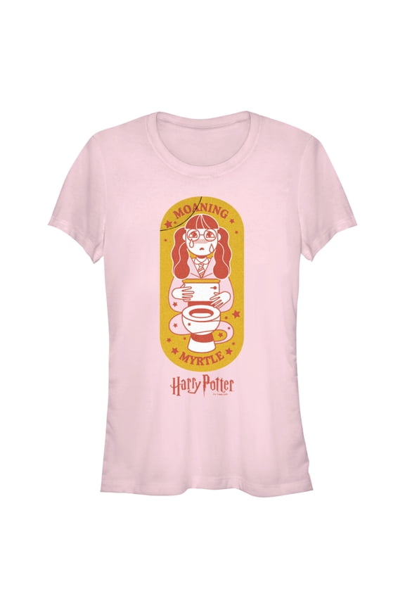 Junior's Harry Potter Moaning Myrtle Cartoon  Graphic Tee Light Pink Large