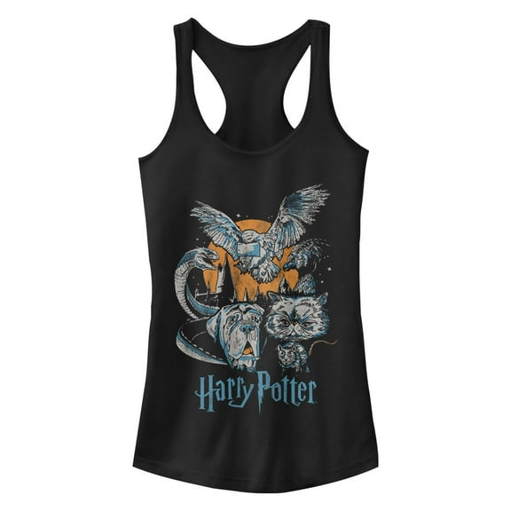 Junior's Harry Potter Night Animals  Racerback Tank Top