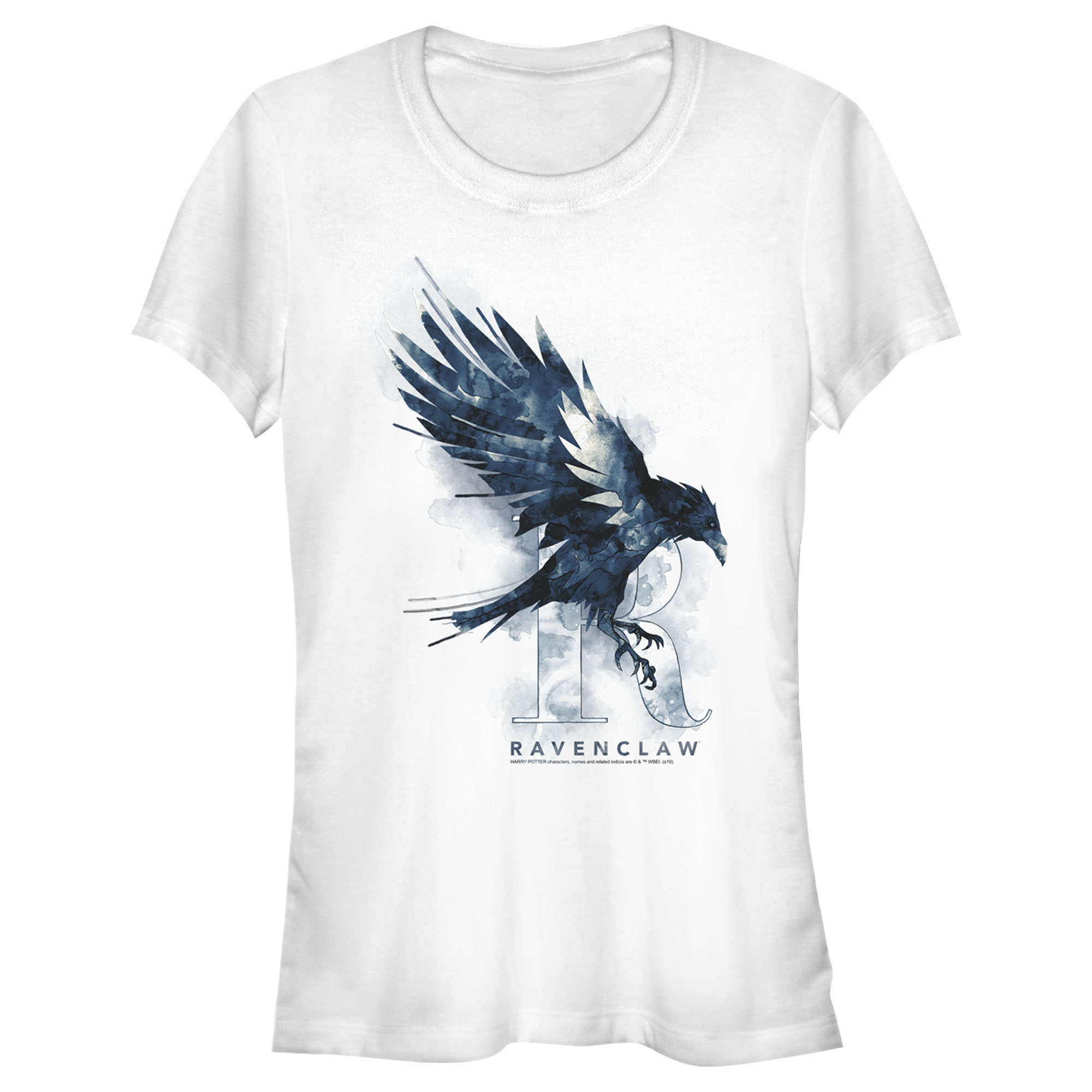 Junior's Harry Potter Ravenclaw Bird Watercolor  Graphic Tee White X Large - image 1 of 4