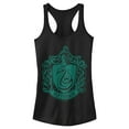 thumbnail image 1 of Junior's Harry Potter Slytherin House Crest  Racerback Tank Top Black X Small, 1 of 5