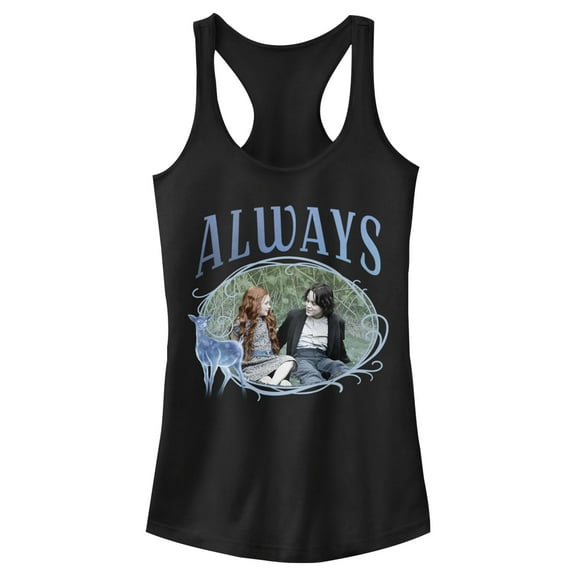 Junior's Harry Potter Snape & Lily Always Frame  Racerback Tank Top Black X Small