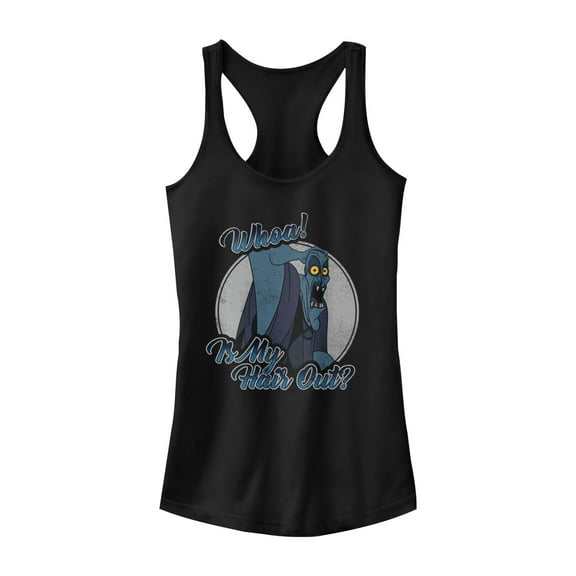 Junior's Hercules Hades Hair  Racerback Tank Top Black X Small