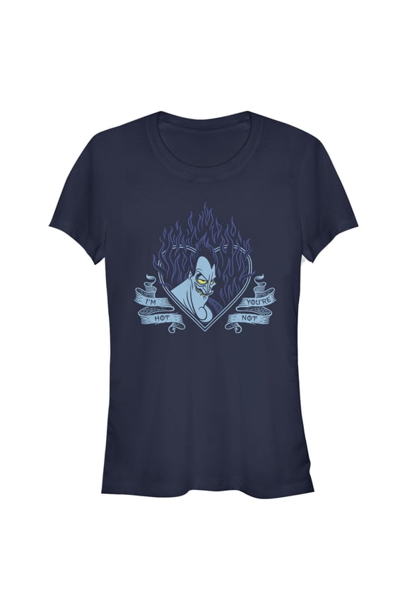 Junior's Hercules Hades I'm Hot You're Not Graphic Tee Navy Blue 2X Large