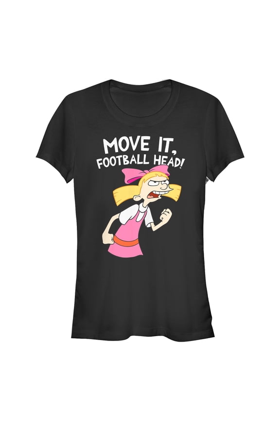 Junior's Hey Arnold! Helga Move It Graphic Tee Black X Large