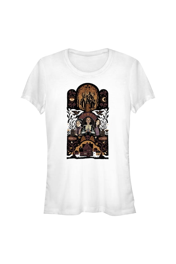 Junior's Hocus Pocus 2 Ornate Ritual Poster Graphic Tee White X Large