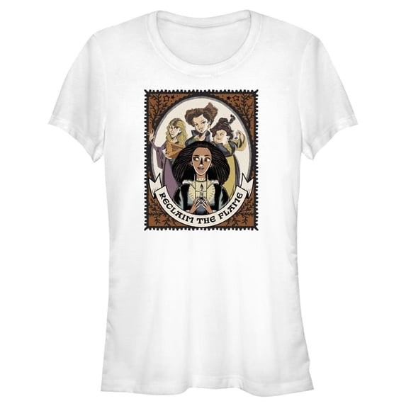 Junior's Hocus Pocus 2 Reclaim the Flame Stamp Graphic Tee White Large