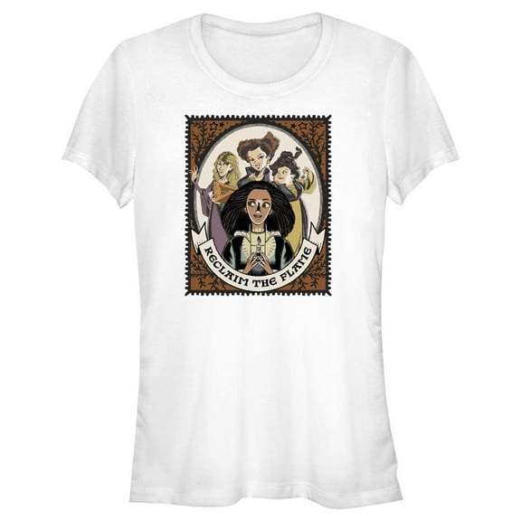 Junior's Hocus Pocus 2 Reclaim the Flame Stamp  Graphic Tee White Small