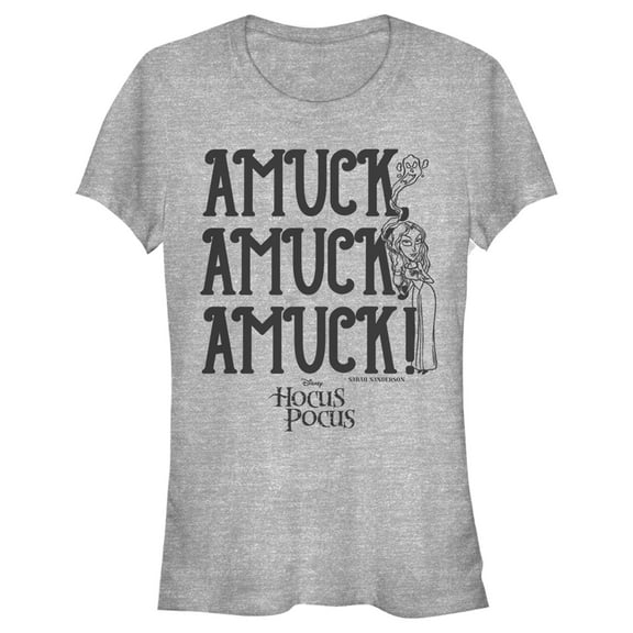 Junior's Hocus Pocus Amuck Quote Graphic Tee Athletic Heather Small