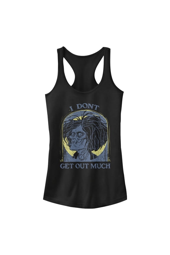 Junior's Hocus Pocus Billy Zombie Get Out Much Racerback Tank Top Black X Small