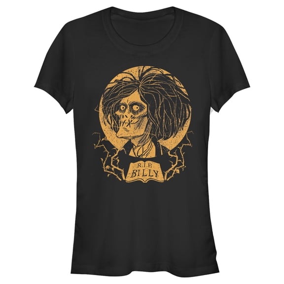 Junior's Hocus Pocus Billy Zombie Portrait Graphic Tee Black Large