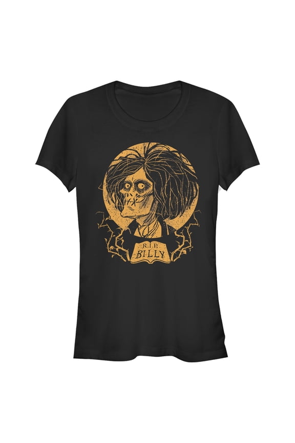 Junior's Hocus Pocus Billy Zombie Portrait Graphic Tee Black Small