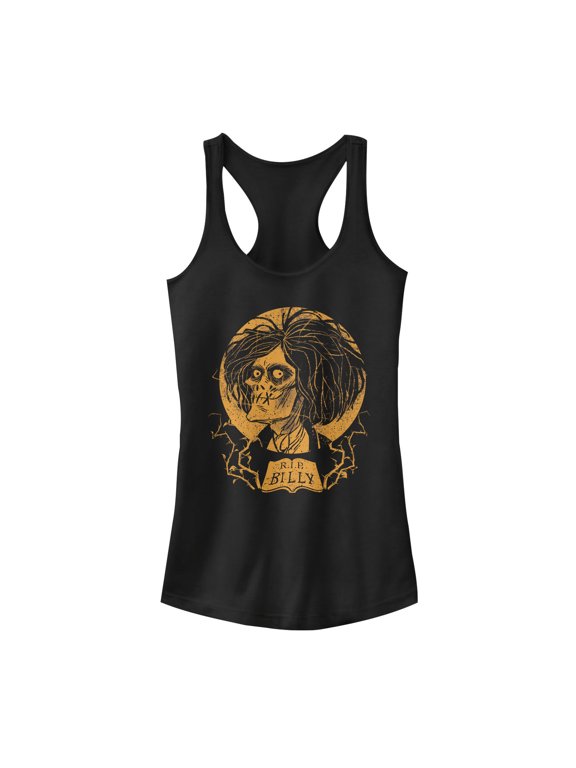 Junior's Hocus Pocus Billy Zombie Portrait Racerback Tank Top Black Large