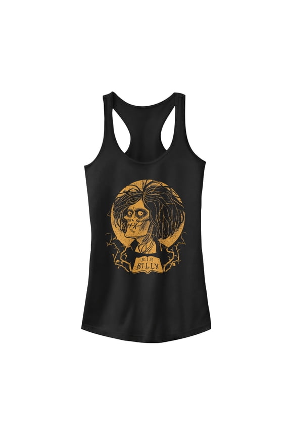 Junior's Hocus Pocus Billy Zombie Portrait Racerback Tank Top Black X Large