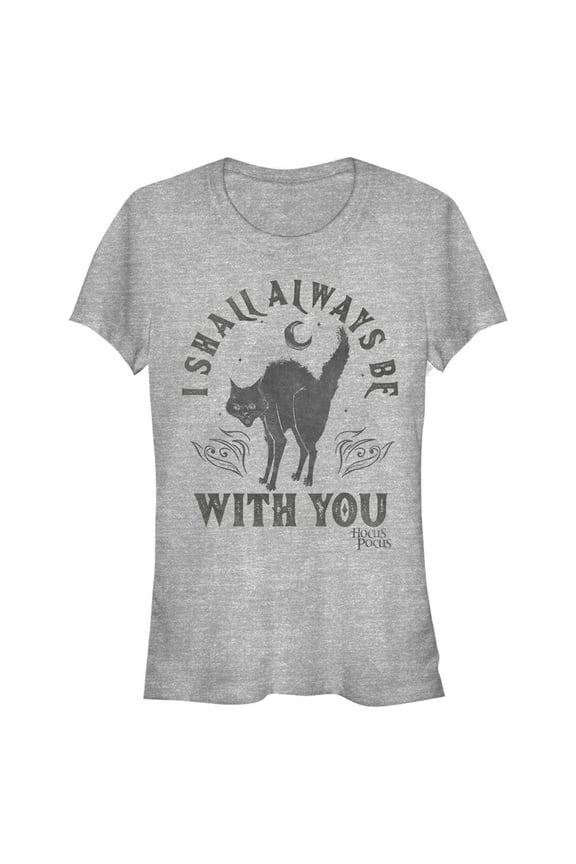 Junior's Hocus Pocus Binx Always With You  Graphic Tee Athletic Heather Large