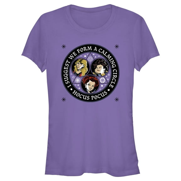 Junior's Hocus Pocus Calming Circle  Graphic Tee Purple 2X Large