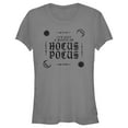 thumbnail image 1 of Junior's Hocus Pocus It's Just a Bunch Text Graphic Tee Charcoal X Large, 1 of 3