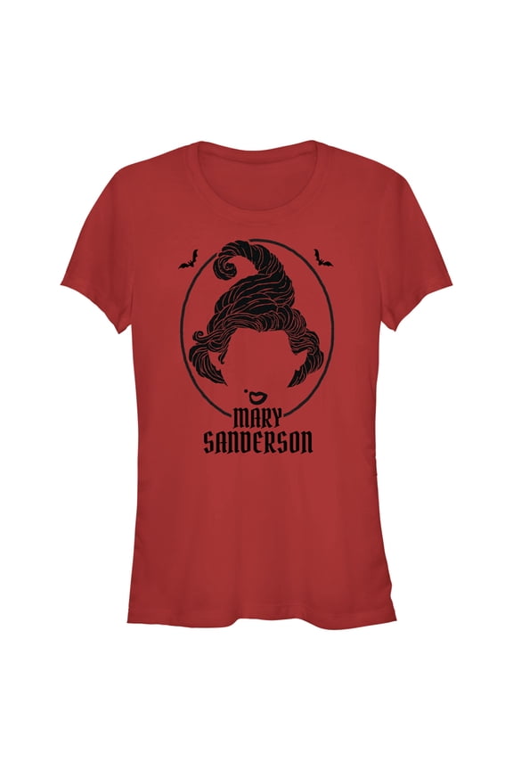 Junior's Hocus Pocus Mary Sanderson Portrait Graphic Tee Red Small