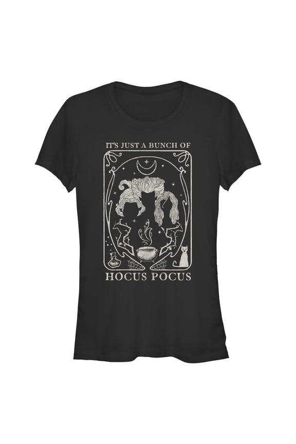 Junior's Hocus Pocus Witch Tarot Card Graphic Tee Black Large