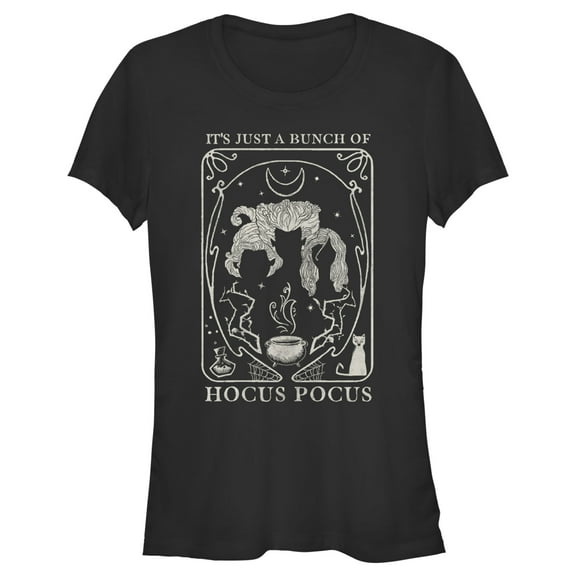 Junior's Hocus Pocus Witch Tarot Card Graphic Tee Black Large