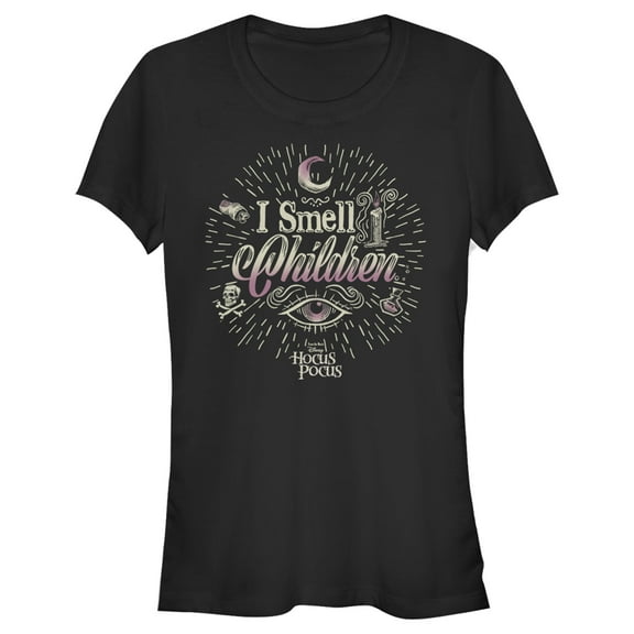 Junior's Hocus Pocus Witches Smell Children  Graphic Tee Black Small