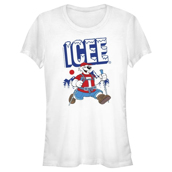 Junior's ICEE Bear Happy Hiking Graphic Tee White Small