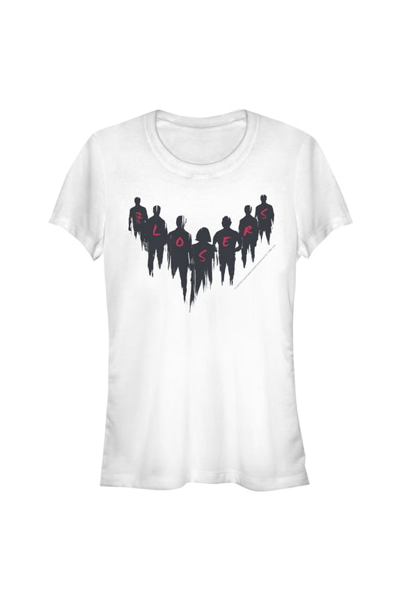 Junior's IT Chapter Two Chapter Two Losers' Club Silhouettes Graphic Tee White Medium