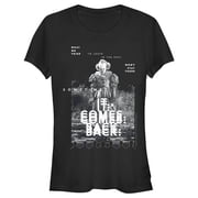 Juniors IT Chapter Two Chapter Two Pennywise Glitch Graphic Tee Black X Large