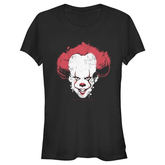 Junior's IT Chapter Two Chapter Two Pennywise Paint Drip Graphic Tee Black Small