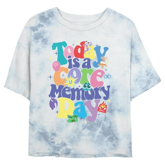 Junior's Inside Out 2 Core Memory Day Graphic Crop T-Shirt