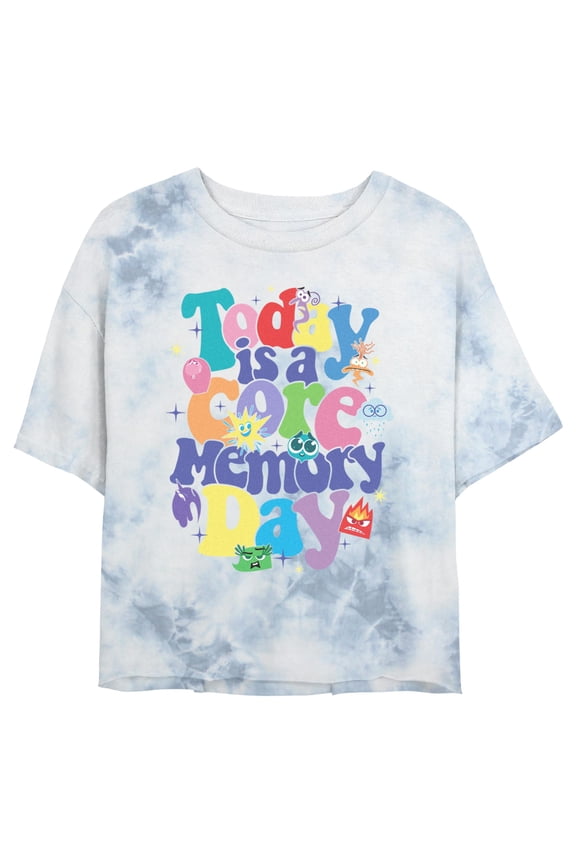 Junior's Inside Out 2 Core Memory Day Graphic Crop T-Shirt