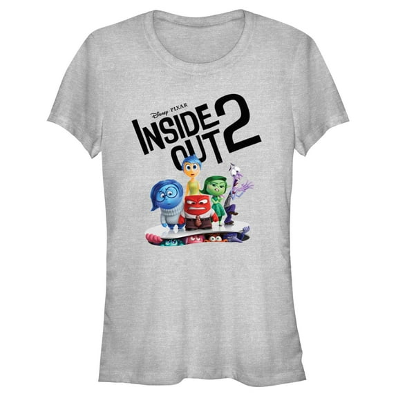 Junior's Inside Out 2 Logo New Emotions Graphic T-Shirt