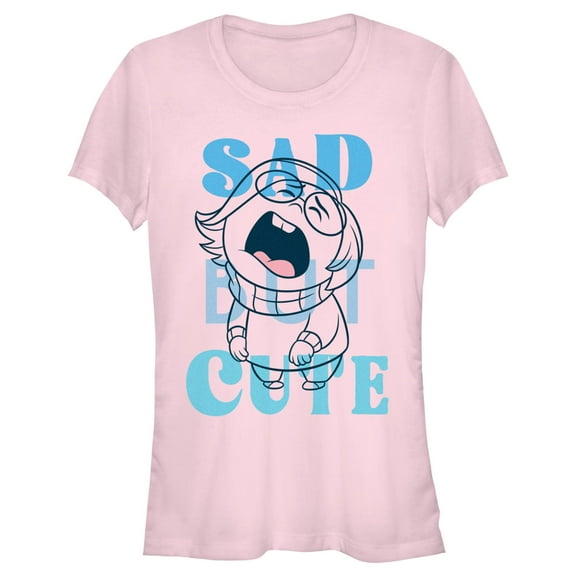 Junior's Inside Out 2 Sad But Cute  Graphic T-Shirt