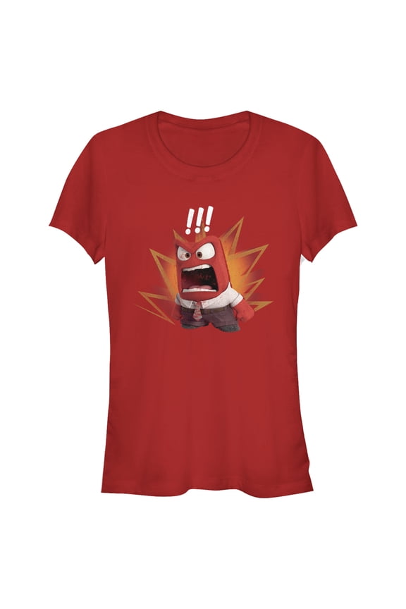 Junior's Inside Out Anger Scream Distressed Graphic T-Shirt