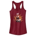 thumbnail image 1 of Junior's Inside Out Anger Scream Distressed Racerback Tank Top, 1 of 4