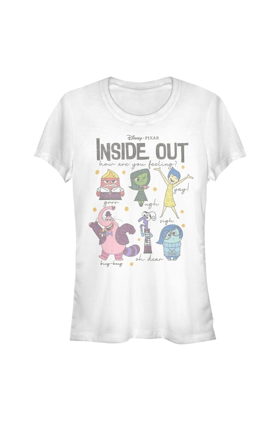 Junior's Inside Out Feeling Emotions and Bing Bong  Graphic T-Shirt