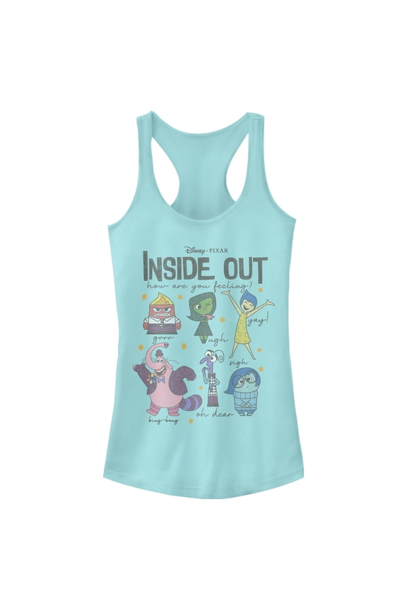 Junior's Inside Out Feeling Emotions and Bing Bong Racerback Tank Top
