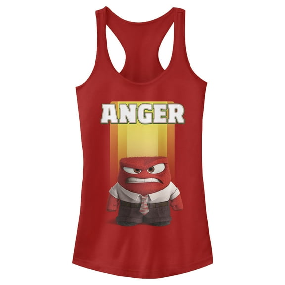 Junior's Inside Out Grumpy Anger Racerback Tank Top