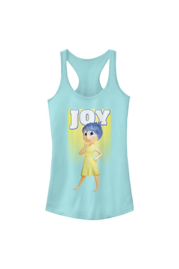 Junior's Inside Out Happy Joy Racerback Tank Top