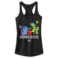 thumbnail image 1 of Junior's Inside Out Hashtag Complicated Emotions Racerback Tank Top, 1 of 5