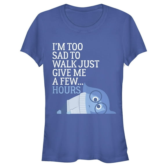 Junior's Inside Out I’m Too Sad To Walk Graphic T-Shirt