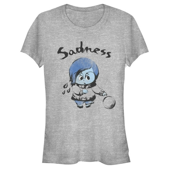 Junior's Inside Out Sadness on Ink  Graphic T-Shirt