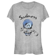Juniors Inside Out Sadness on Ink Graphic T-Shirt