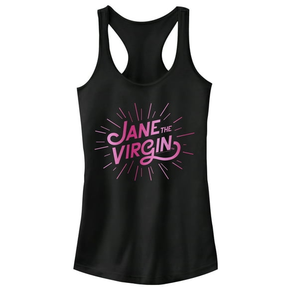 Junior's Jane the Virgin Bright Logo Racerback Tank Top Black Large