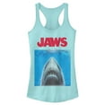 thumbnail image 1 of Junior's Jaws Open Water Poster Racerback Tank Top, 1 of 4
