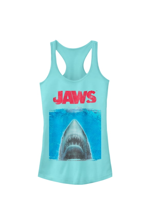 Junior's Jaws Shark Movie Poster Racerback Tank Top