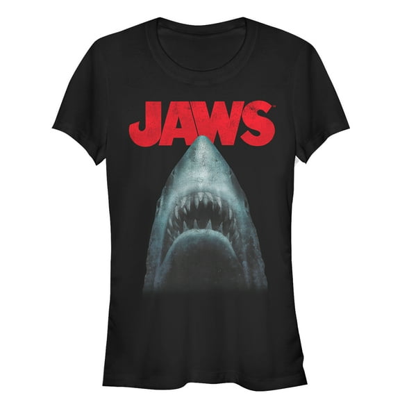 Junior's Jaws Shark Teeth Poster  Graphic T-Shirt