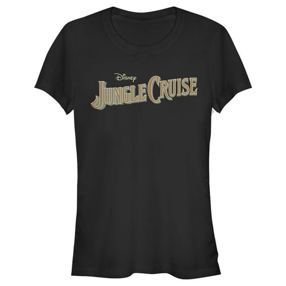 Junior's Jungle Cruise Classic Logo  Graphic Tee Black Small