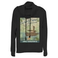 thumbnail image 1 of Junior's Jungle Cruise La Quila Retro Poster  Cowl Neck Sweatshirt Black Large, 1 of 4