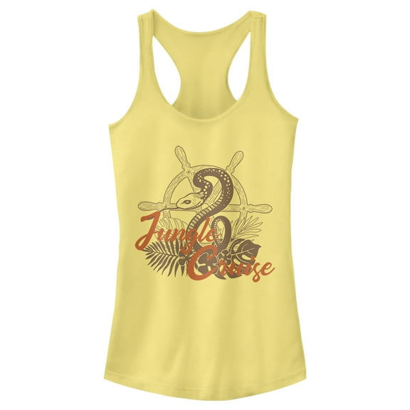 Junior's Jungle Cruise Snake Logo  Racerback Tank Top Banana X Small